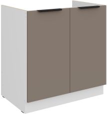 Unterschrank Aria - Sandgrau/Weiß - 80 ZL 2F BB