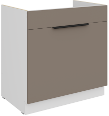 Unterschrank Aria - sandgrau/weiß - 80 ZL 1S BB