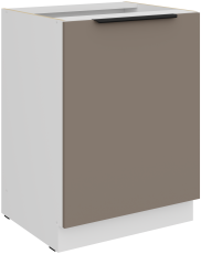 Unterschrank Aria - sandgrau/weiß - 60 D 1F BB