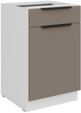 Unterschrank Aria - sandgrau/weiß - 50 D 1F 1S BB