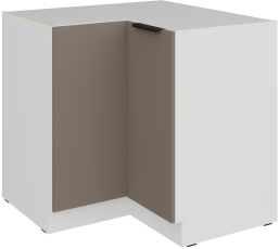 Unterschrank Aria - Sandgrau/Weiß - 90x90 DN 2F BB