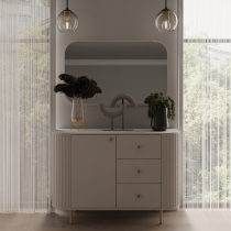 Stolarz Lempert - Wohnzimmer Ovalio – sandbeige