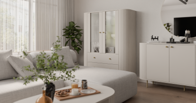 Stolarz Lempert - Wohnzimmer Ovalio – sandbeige