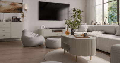 Stolarz Lempert - Wohnzimmer Ovalio – sandbeige