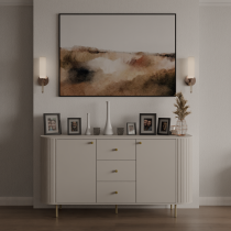 Stolarz Lempert - Kommode 2F 3S Ovalio – sandbeige
