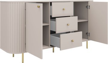 Stolarz Lempert - Kommode 2F 3S Ovalio – sandbeige