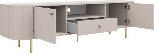 Stolarz Lempert - RTV-Kommode 2F1S Ovalio – Sandbeige