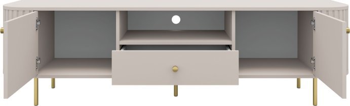 Stolarz Lempert - RTV-Kommode 2F1S Ovalio – Sandbeige