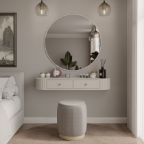 Stolarz Lempert - Spiegel 1000 Ovalio – sandbeige