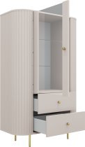 Stolarz Lempert - Vitrine 1F2S Ovalio – sandbeige