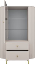 Stolarz Lempert - Vitrine 1F2S Ovalio – sandbeige
