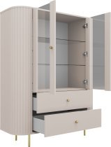 Stolarz Lempert - Vitrine 2F2S Ovalio – sandbeige
