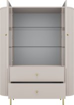 Stolarz Lempert - Vitrine 2F2S Ovalio – sandbeige