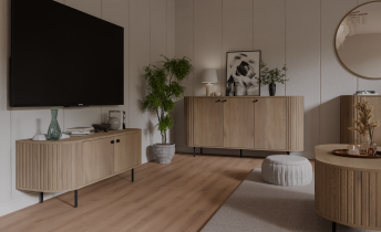 Stolarz Lempert - Kommode 3F Ovalio – Cremona Eiche