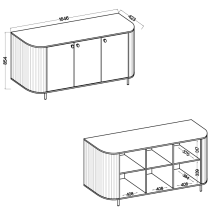 Stolarz Lempert - Kommode 3F Ovalio – Cremona Eiche