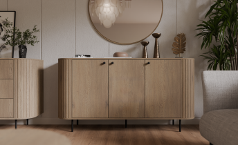 Stolarz Lempert - Kommode 3F Ovalio – Cremona Eiche