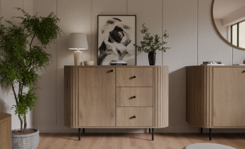 Stolarz Lempert - Kommode 1F3S Ovalio – Cremona Eiche