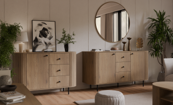 Stolarz Lempert - Kommode 1F3S Ovalio – Cremona Eiche