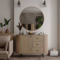 Stolarz Lempert - Kommode 1F3S Ovalio – Cremona Eiche