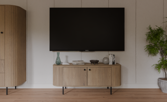 Stolarz Lempert - RTV-Kommode 2F Ovalio – Eiche Cremona