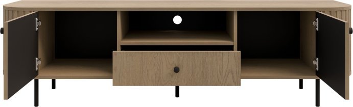 Stolarz Lempert - RTV-Kommode 2F1S Ovalio – Eiche Cremona
