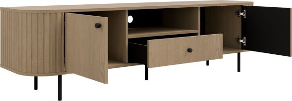 Stolarz Lempert - RTV-Kommode 2F1S Ovalio – Eiche Cremona