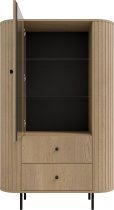 Stolarz Lempert - Vitrine 1F2S Ovalio – Cremona Eiche