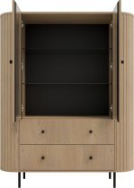 Stolarz Lempert - Vitrine 2F2S Ovalio – Cremona Eiche
