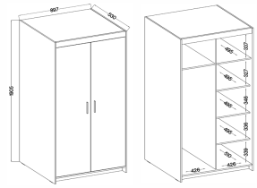 Stolarz Lempert - Garderobenschrank Elena DO02 – geölte Eiche