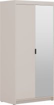 Stolarz Lempert - Kleiderschrank Elena BP02 mit Spiegel – sandbeige