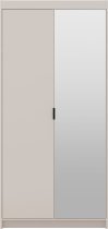 Stolarz Lempert - Kleiderschrank Elena BP02 mit Spiegel – sandbeige
