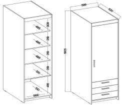Stolarz Lempert - Schrank Elena DO01 3S – geölte Eiche