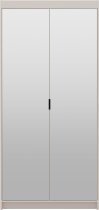 Kleiderschrank Elena 2D mit Spiegel – sandbeige