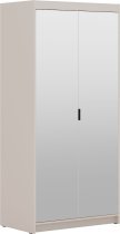 Stolarz Lempert - Kleiderschrank Elena 2D mit Spiegel – sandbeige