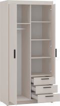 Stolarz Lempert - Kleiderschrank Elena BP02 3S – sandbeige
