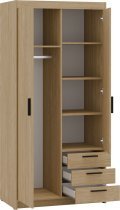 Stolarz Lempert - Garderobenschrank Elena DO02 3S – geölte Eiche