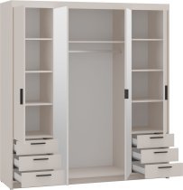 Stolarz Lempert - Kleiderschrank Elena BP04 6S – sandbeige