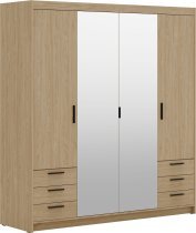 Stolarz Lempert - Garderobenschrank Elena DO04 6S – geölte Eiche