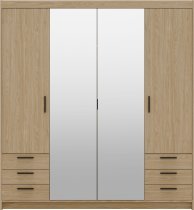 Stolarz Lempert - Garderobenschrank Elena DO04 6S – geölte Eiche