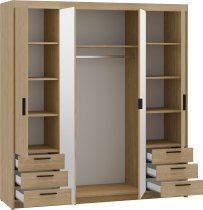 Stolarz Lempert - Garderobenschrank Elena DO04 6S – geölte Eiche