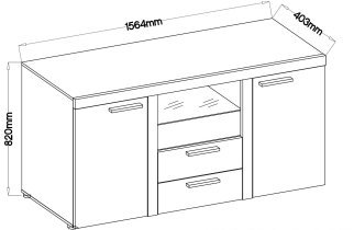 Stolarz Lempert - Kommode Rumba 2F2S – sandbeige