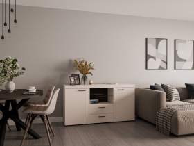 Stolarz Lempert - Kommode Rumba 2F2S – sandbeige