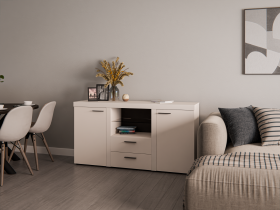 Stolarz Lempert - Kommode Rumba 2F2S – sandbeige