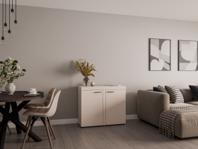 Stolarz Lempert - Kommode Rumba 2F – sandbeige