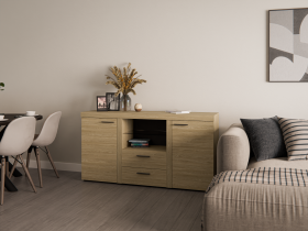 Stolarz Lempert - Kommode Rumba 2F 2S – geölte Eiche