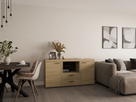 Stolarz Lempert - Kommode Rumba 2F 2S – geölte Eiche