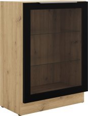 Unterschrank Stolarz - 60 DW 1F BB - Eiche Artisan/Schwarz