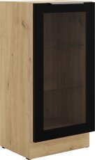 Unterschrank Stolarz - 40 DW 1F BB - Eiche Artisan/Schwarz