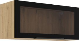 Oberschrank Stolarz - 80 GUS-36 MDF 1T - Eiche Artisan/Schwarz