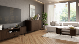 Wohn- und Schlafzimmer Ovalio – Eiche Dunin